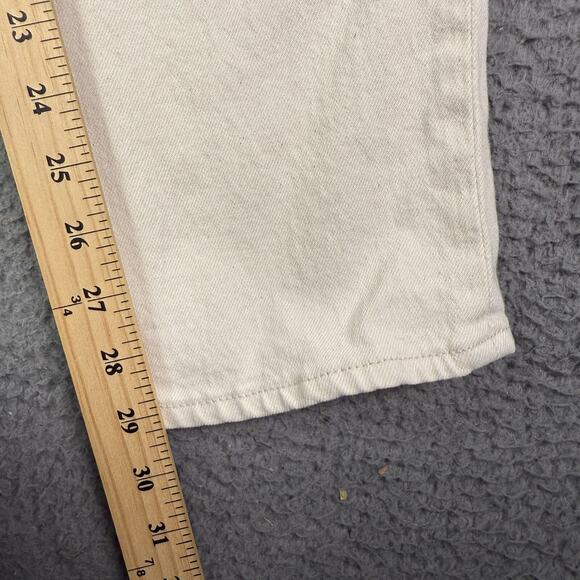 Abercrombie & Fitch Jeans Mens 29x30 Cream Vintage 90s Straight Stretch - Picture 9 of 12